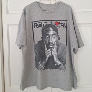 Hybrid Apparel gray 2Pac Poetic Justice men's t-shirt
